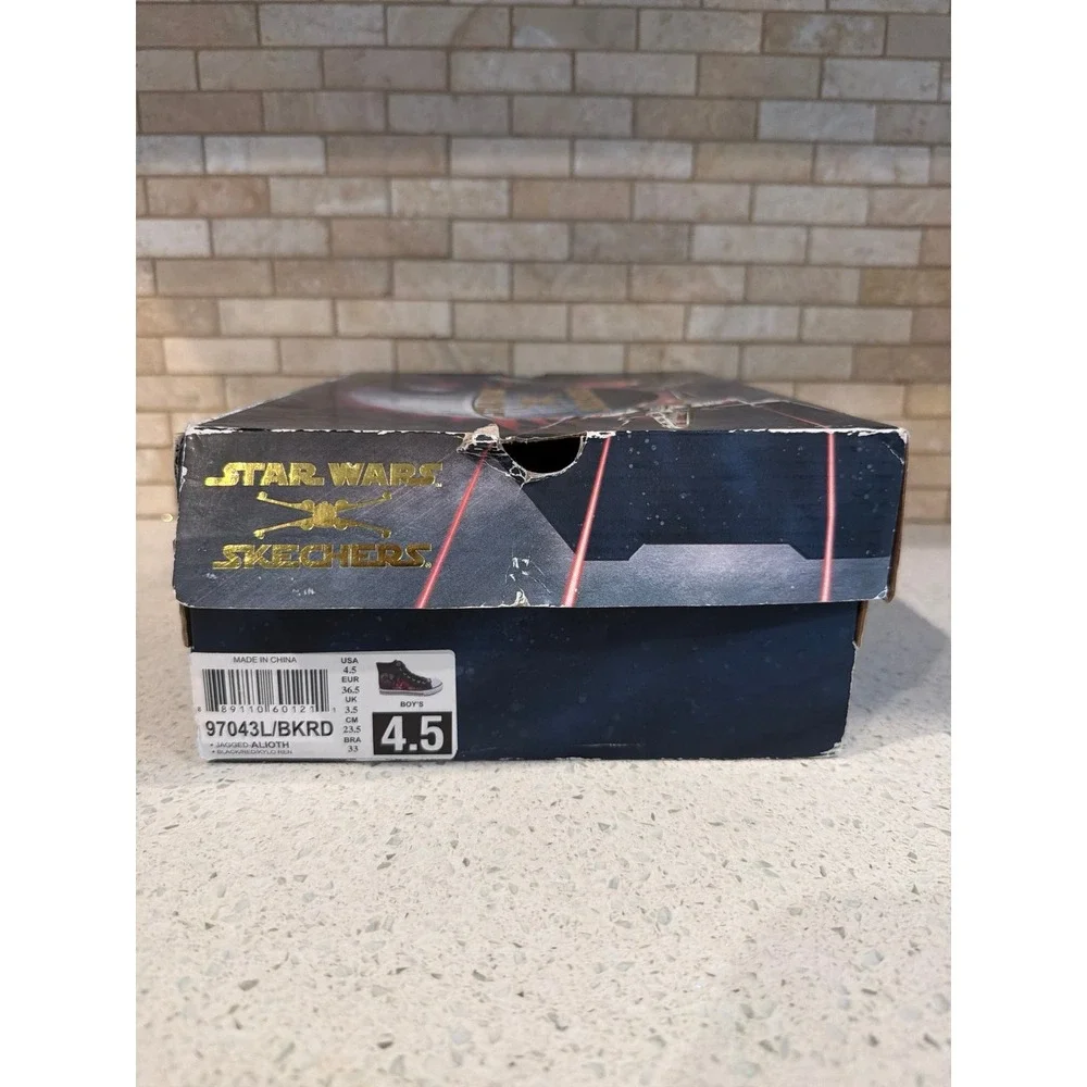 Skechers Star Wars Legacy Vulc Galactic Ruler High Top Shoes, Black/Red nib
